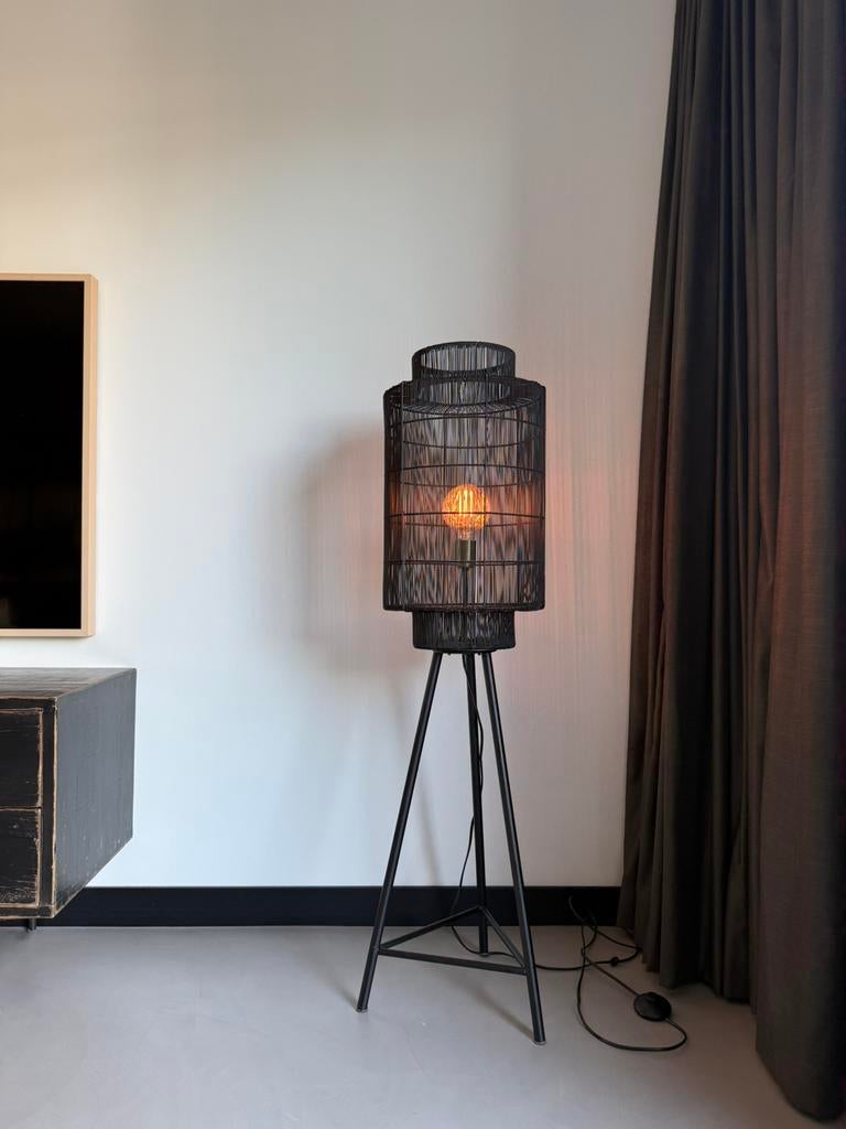 Ligh & Living zwarte lamp Gruaro, Ophalen, Zo goed als nieuw, Metaal, 100 tot 150 cm