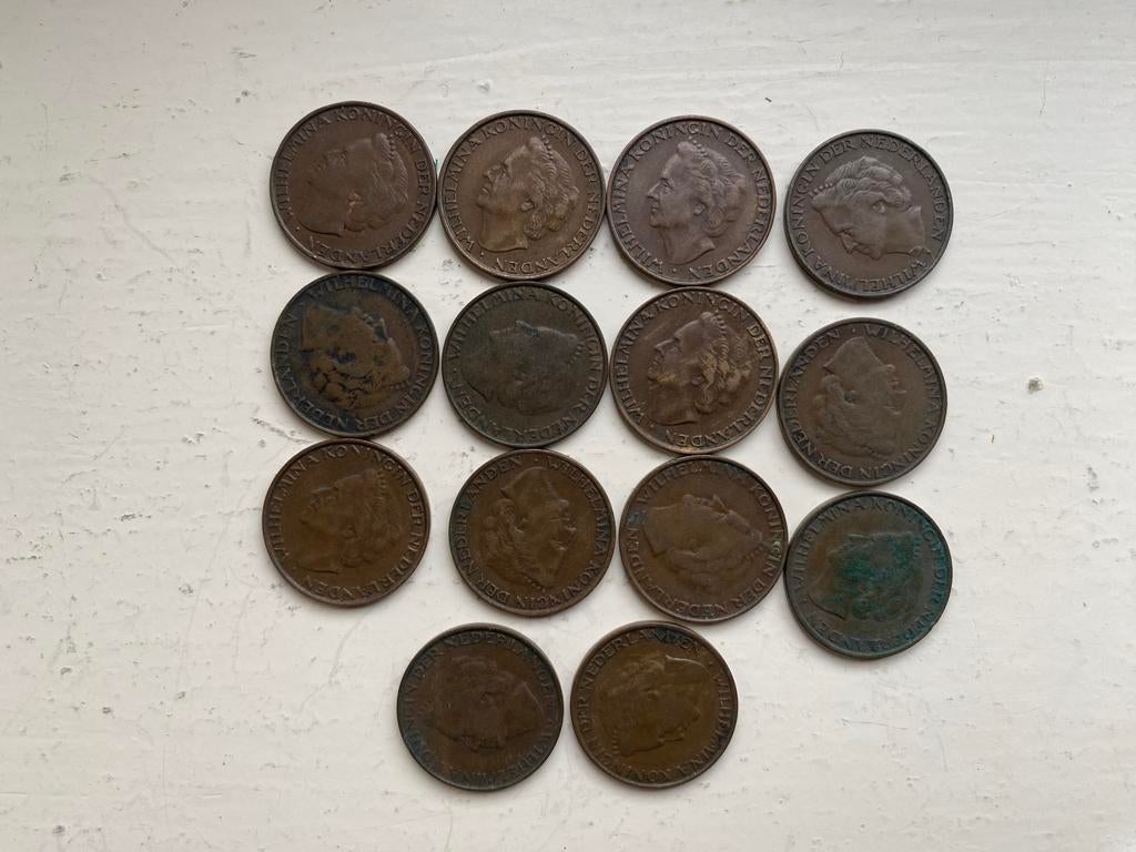Wilhelmina 5 cent munten., Postzegels en Munten, Munten | Nederland, Ophalen of Verzenden