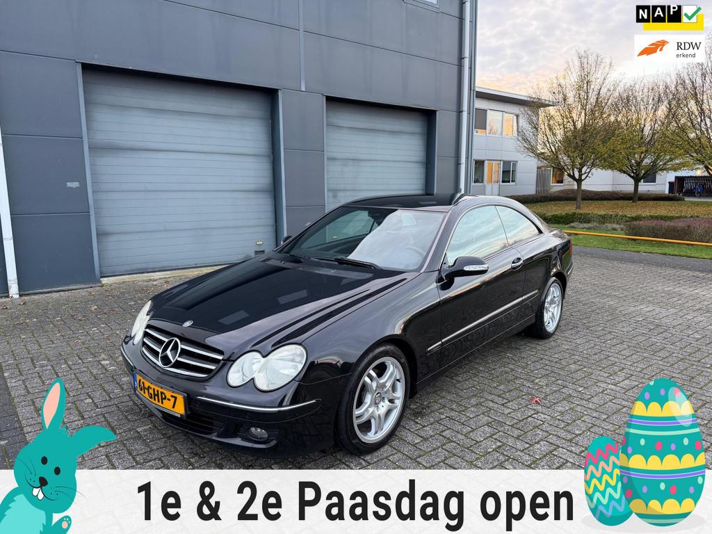Mercedes-Benz CLK-klasse Coupé 280 Avantgarde, Achterwielaandrijving, Gebruikt, Zwart, Leder en Stof