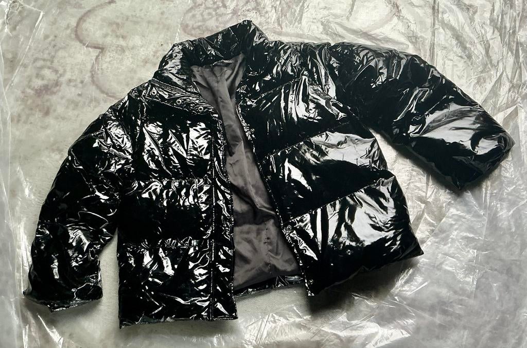 Lakjack Shein mt M 60cm lang lakjas sexy kinky jack dons jas, Verzenden, Zo goed als nieuw, Regenjas