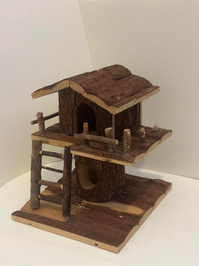 Houten knaagdier boomhutje, Ophalen of Verzenden, Gebruikt