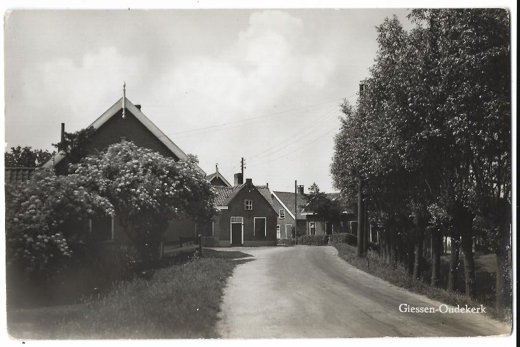 Giessen-Oudekerk. Opruimingskaart, Verzenden, 1940 tot 1960, Ongelopen, Zuid-Holland