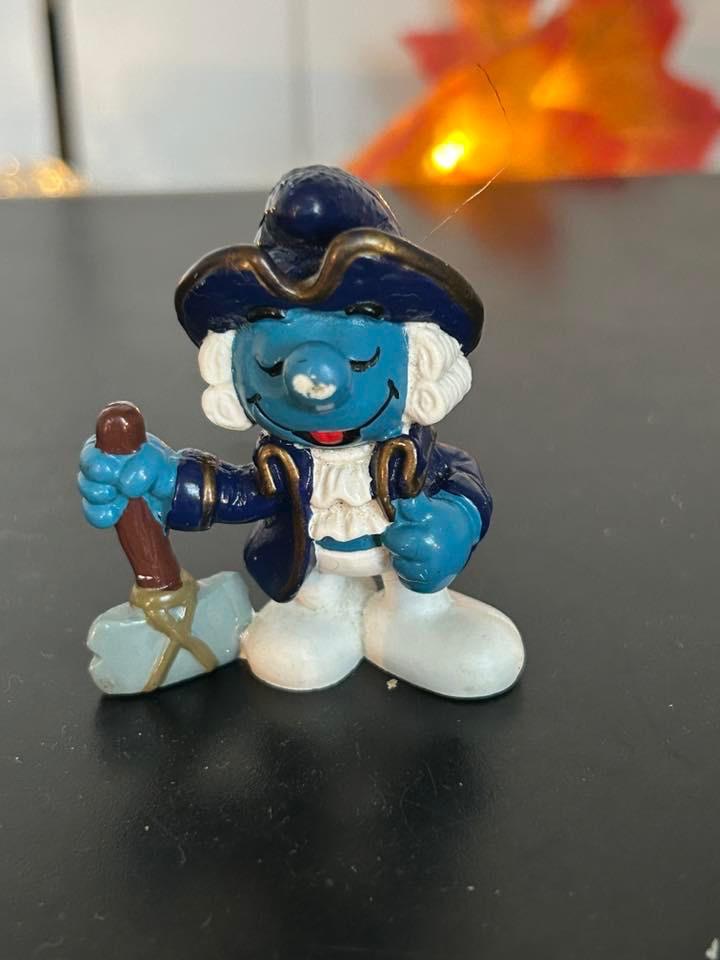 Schleich 20505 George Washington Smurf 1984, Verzamelen, Smurfen, Ophalen of Verzenden, Gebruikt, Overige Smurfen, Poppetje, Figuurtje of Knuffel