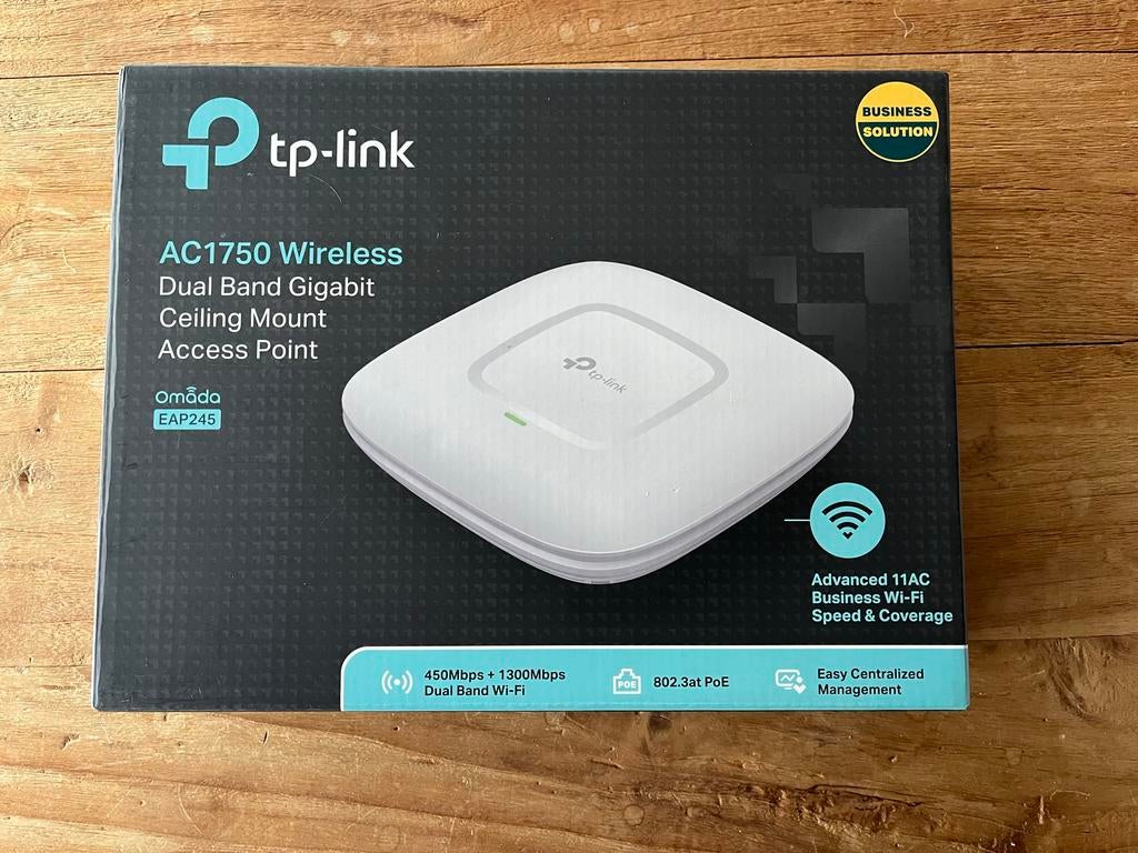 TP-Link EAP245 AC1750 Draadloos Dual Band Gigabit Access Poi, Computers en Software, Accesspoints, Ophalen of Verzenden, Zo goed als nieuw