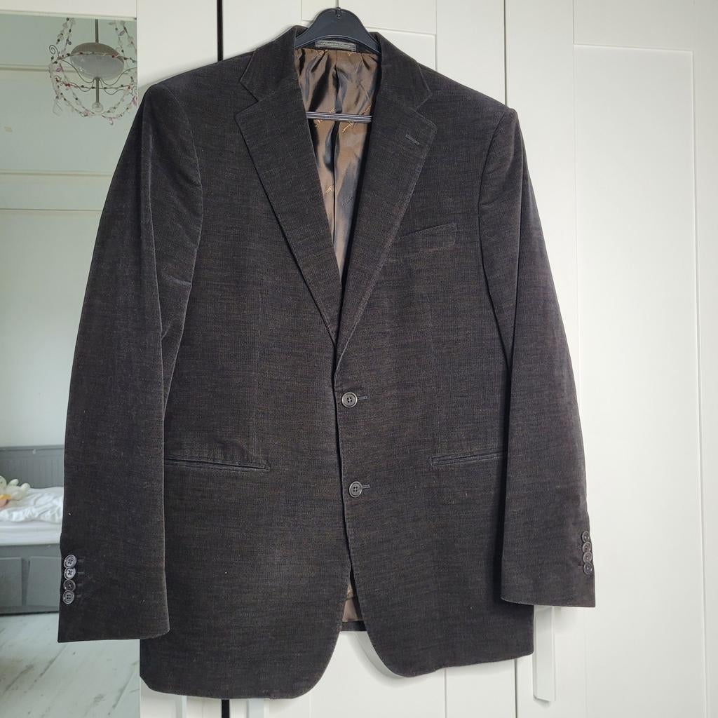 Salvatore Ferragamo corduroy colbert 54 bruin espresso kleur, Kleding | Heren, Kostuums en Colberts, Salvatore Ferragamo, Maat 52/54 (L)