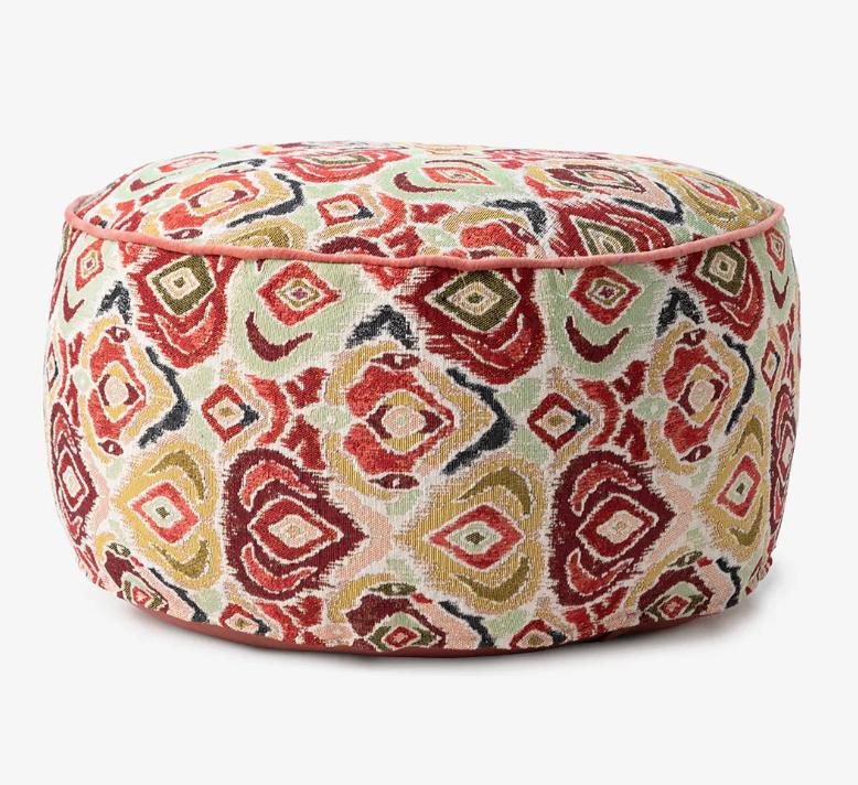 Gezocht: Sissy boy poef met ikat, Ophalen, Minder dan 50 cm, Rond, Minder dan 50 cm