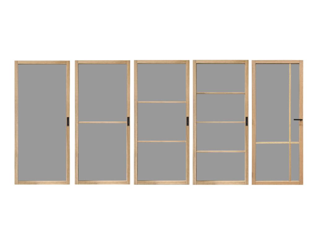 Eiken deur met rookglas / getint glas | Rossum | Op voorraad, Niet ingevuld, Binnendeur, Niet ingevuld, Nieuw