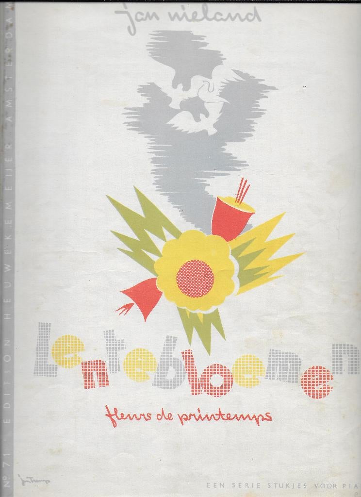 Mu19 bladmuziek voor piano jan nieland -- lentebloemen  -, Gebruikt, Klassiek, Overige soorten, Ophalen of Verzenden