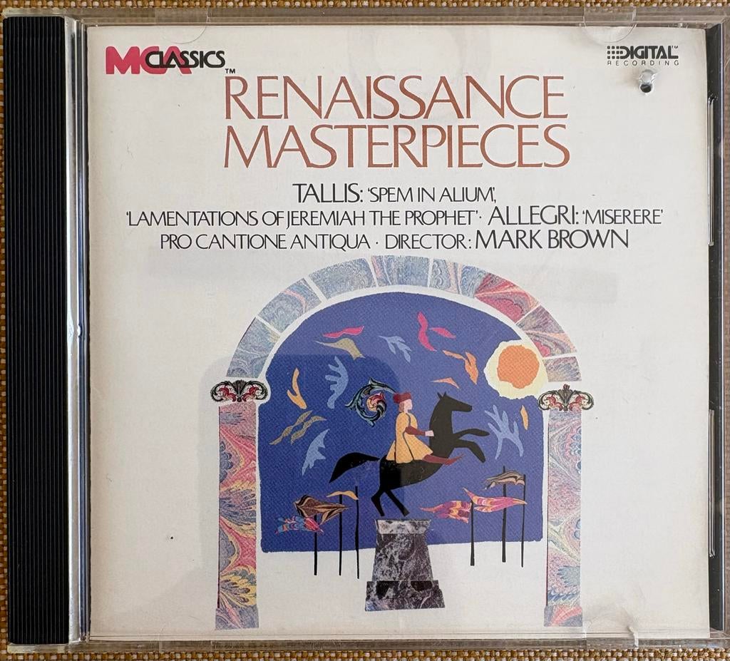 Renaissance Masterpieces CD: Tallis, Allegri - Pro Cantione, Ophalen of Verzenden, Middeleeuwen en Renaissance, Zo goed als nieuw