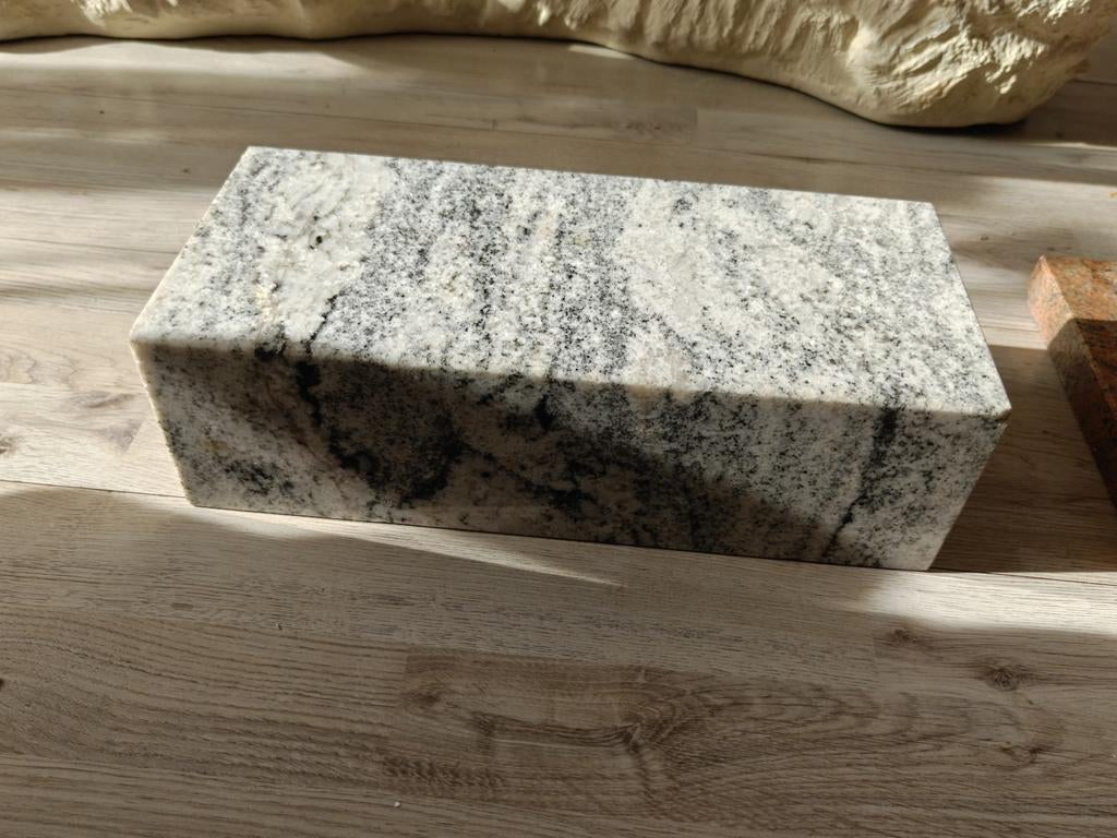 Witte grafsteen 1, Tuin en Terras, Ophalen of Verzenden, Kunststof