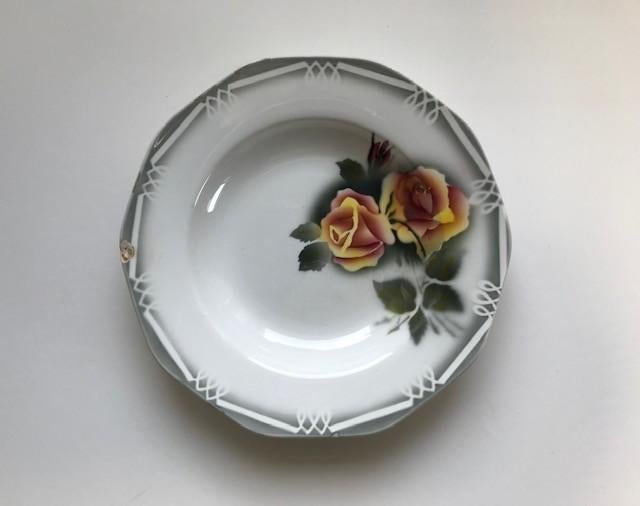 Digoin Sarreguemines Odile diep bord, Antiek en Kunst, Antiek | Servies los, Ophalen of Verzenden