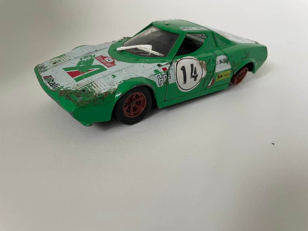 model Lancia Stratos 1/24, Bburago, world champion, groen, Ophalen of Verzenden, Gebruikt, Auto, Bburago