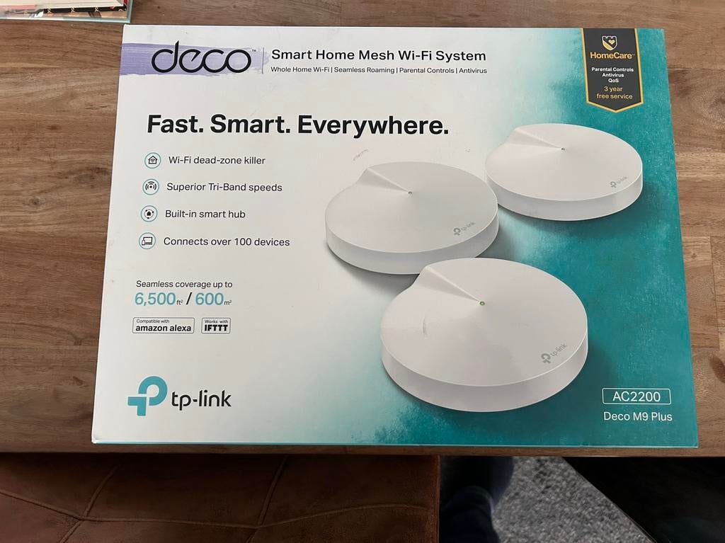 Tp- link Deco M9 plus v2  3 pack, Ophalen, Zo goed als nieuw