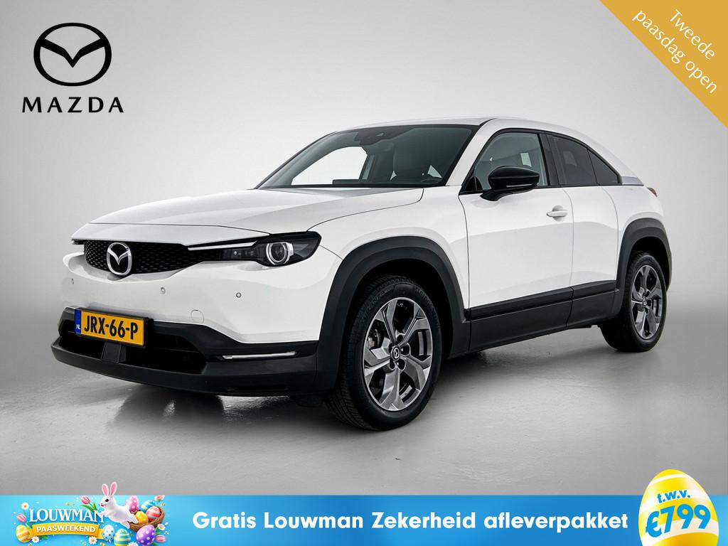 Mazda MX-30 e-SkyActiv 145 First Edition 36 kWh Navigatie |, Gebruikt, Zwart, 35 kWh, Leder en Stof