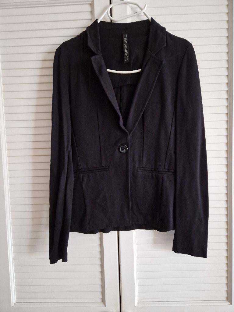 Zwart Jasje Follie di Garbo maat S., Ophalen, Zwart, Zo goed als nieuw, Maat 36 (S)