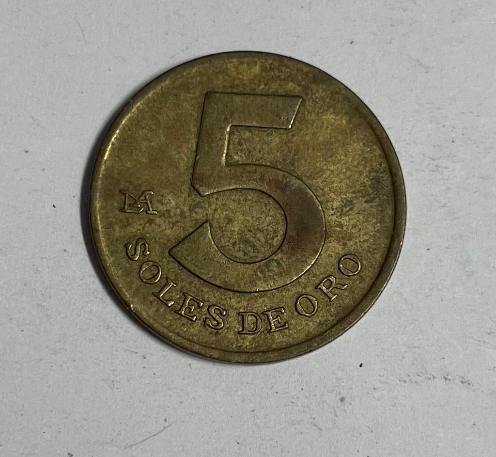 5 soles de oro Peru 1978, Postzegels en Munten, Munten | Amerika, Ophalen of Verzenden, Zuid-Amerika