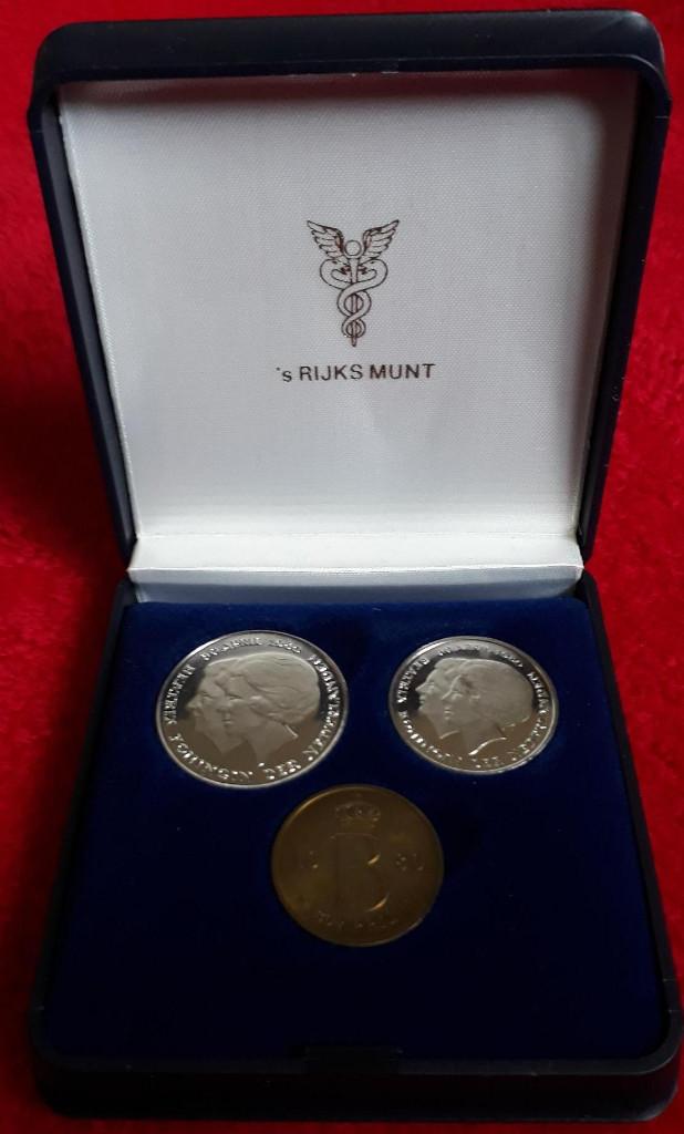 Nederland jaarset munten 1980, inhuldiging Beatrix, FDC., Ophalen of Verzenden, Koningin Beatrix