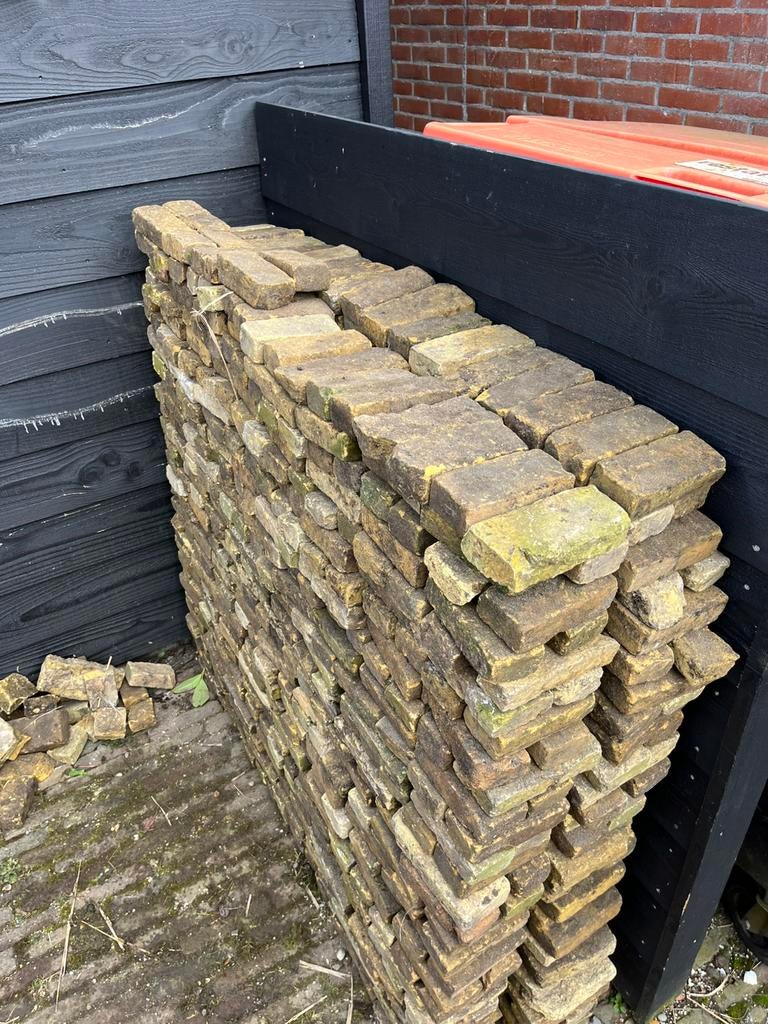 1000st - 10m2 Boeren Friesche geeltjes - gebakken klinkers, Ophalen, Overige materialen, Gebruikt, Klinkers
