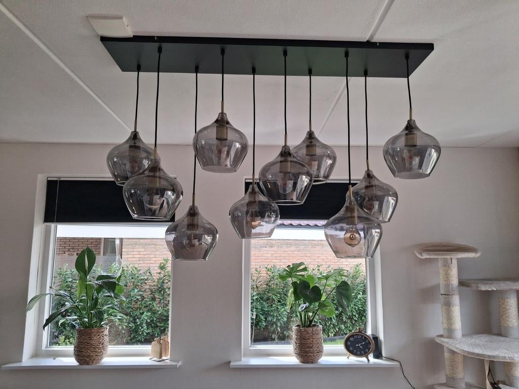 Light & Living Rakel Hanglamp 10 lamps, Ophalen, 50 tot 75 cm, Modern, Industrieel, Sfeervol, Zo goed als nieuw
