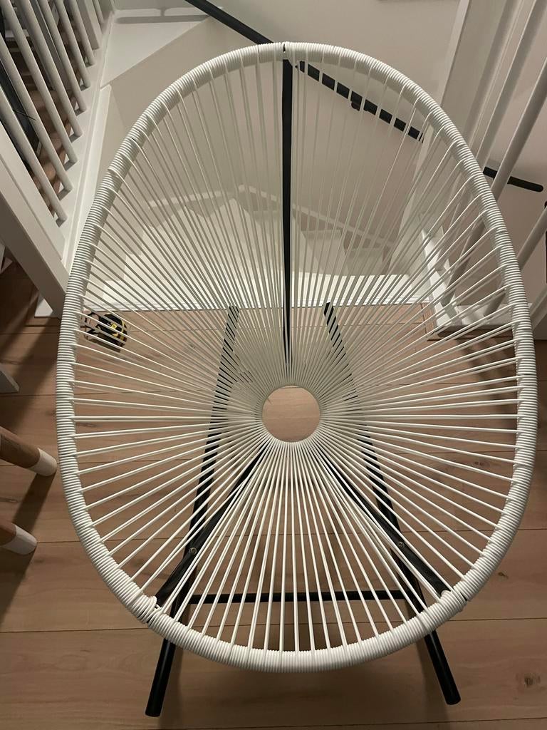 Nieuwe en stevige schommelstoel, Ophalen, Kunststof, Wit, Nieuw