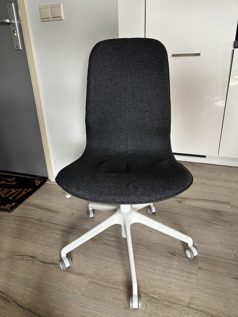 Ikea LÅNGFJÄLL vergaderstoel - Donkergrijs, Ophalen, Zo goed als nieuw, Grijs, Bureaustoel