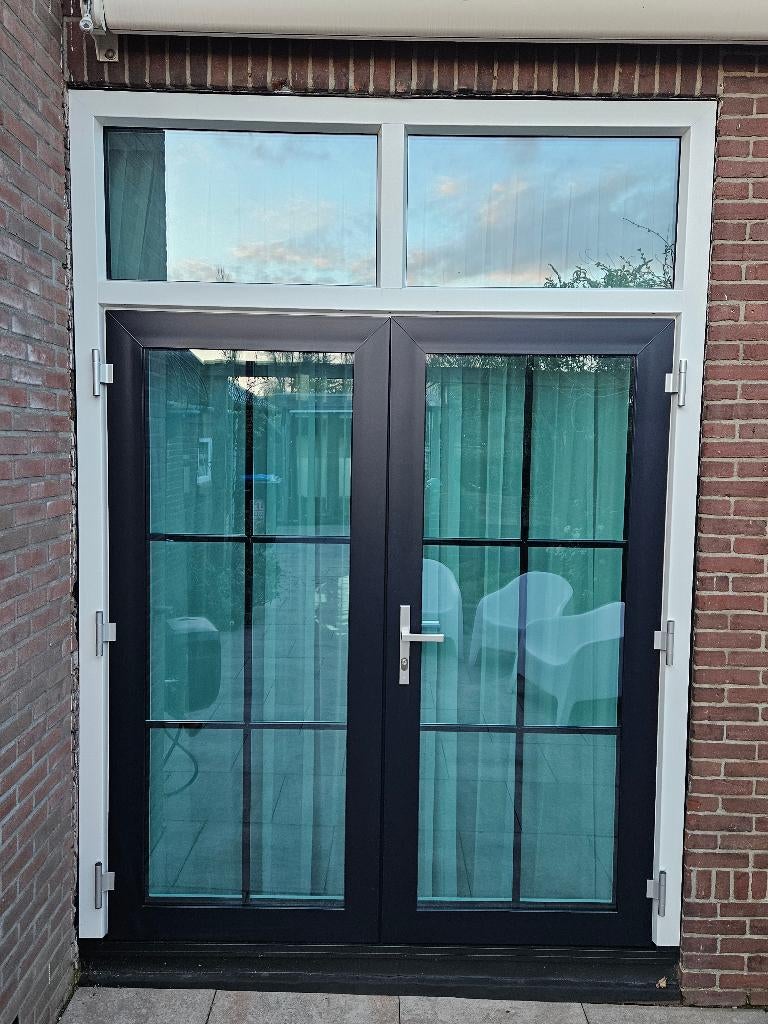 Kunststof openslaande deuren 1980*2760mm monumentenblauw, Doe-het-zelf en Verbouw, Ophalen, Kunststof, Deurkozijn, 225 cm of meer