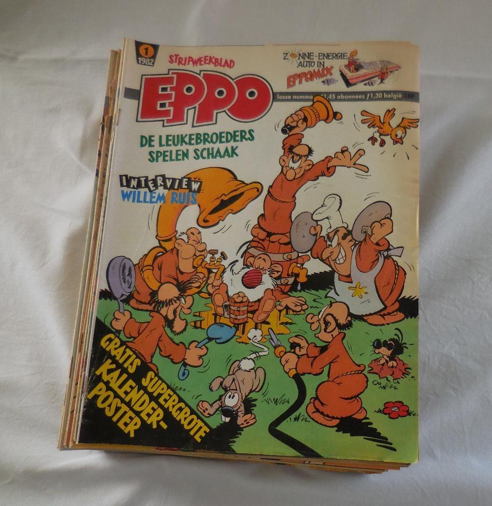 StripWeekblad Eppo 1982 en 1983 90 losse nummers, Meerdere stripboeken, Ophalen, Gelezen