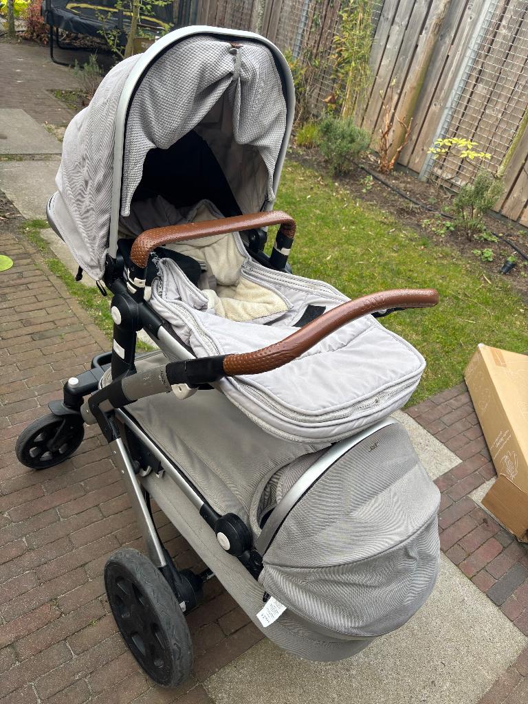Joolz geo2 met uitbreidingsset en autostoel, Kinderen en Baby's, Kinderwagens en Combinaties, Gebruikt, Combiwagen, Verstelbare duwstang