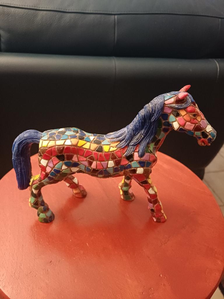 Barcino mozaïek beeldje van een paard, Gaudi stijl, Verzamelen, Ophalen, Nieuw, Dier
