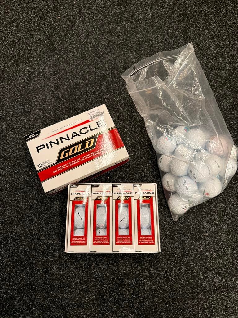 Golfballen Pinnacle Gold en diverse gebruikte ballen, Ophalen of Verzenden, Gebruikt, Bal(len), Overige merken