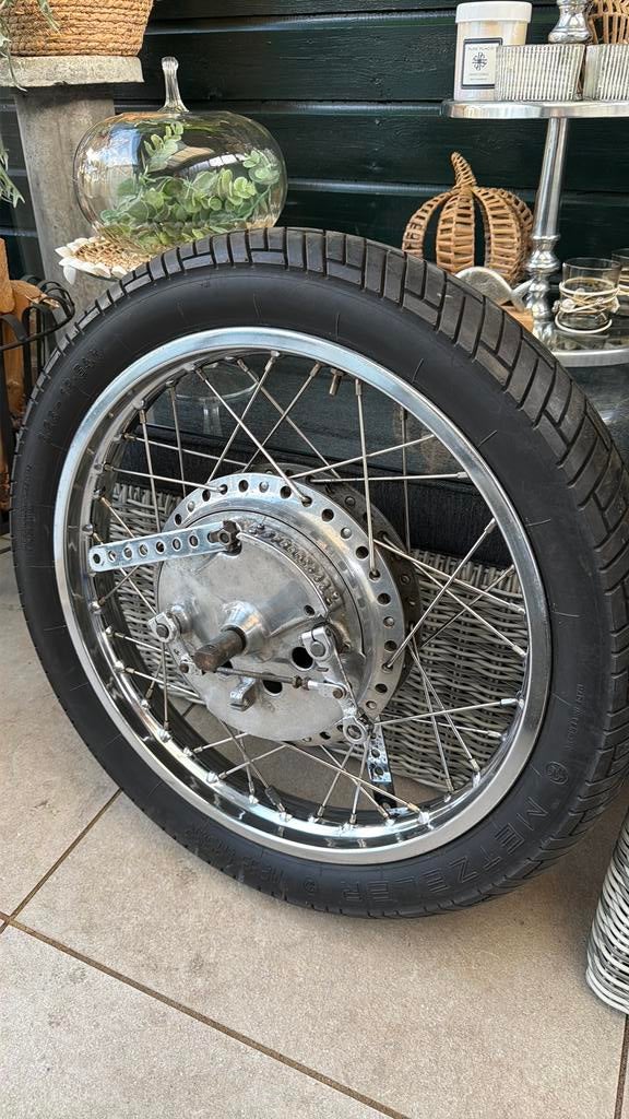 Trommelrem voorwiel 4LS racer caferacer., Motoren, Onderdelen | Oldtimers, Ophalen, Gebruikt