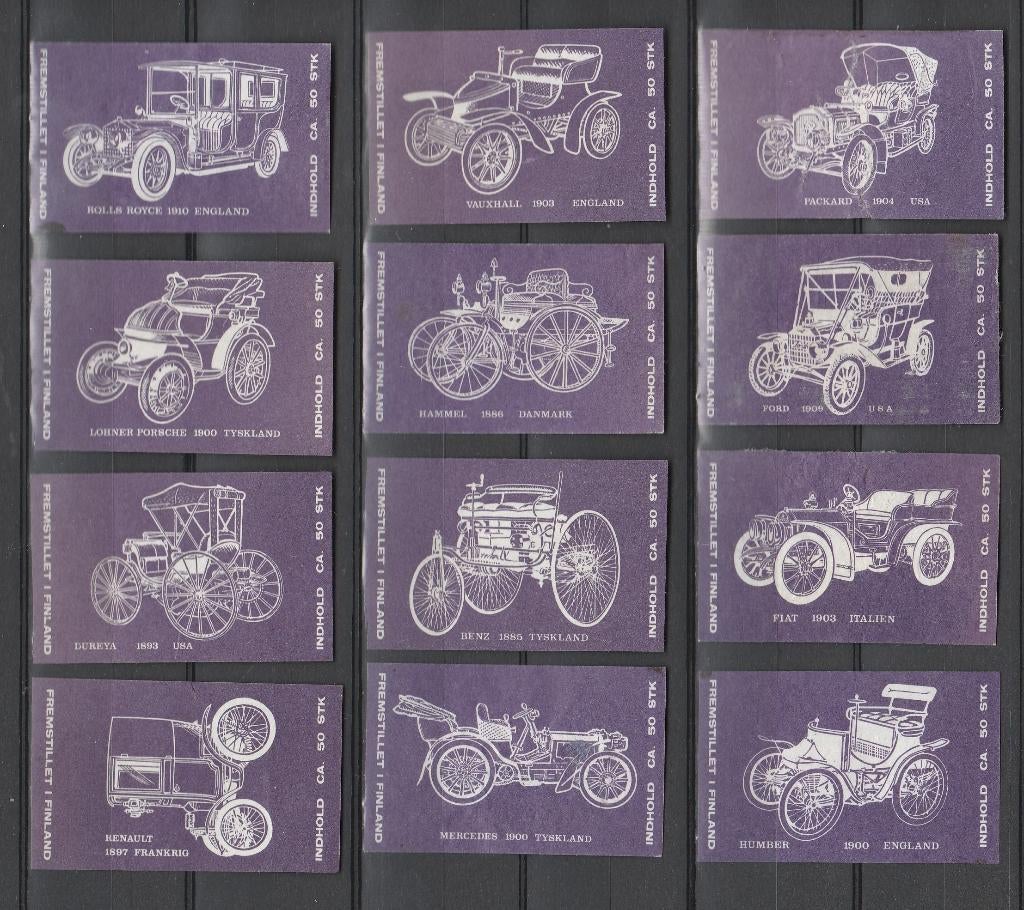 Lucifermerken,  Auto's   (2046), Verzenden, Zo goed als nieuw, Luciferdoosjes of -merken