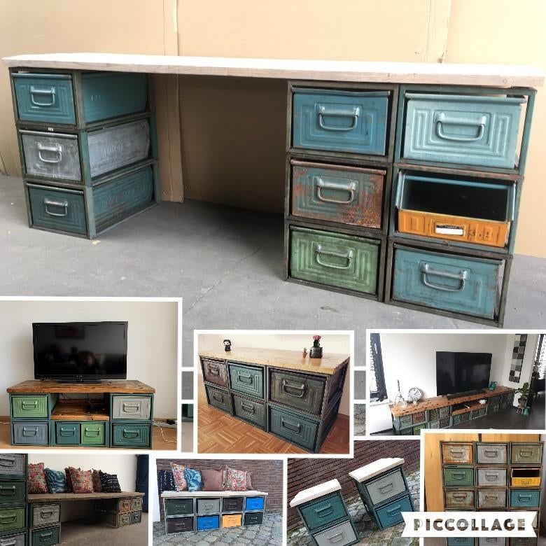 Modulaire Kasten Ladekast Dressoir TV-kast Stelling SALE !!, Nieuw, Ophalen of Verzenden, Minder dan 100 cm, Metaal