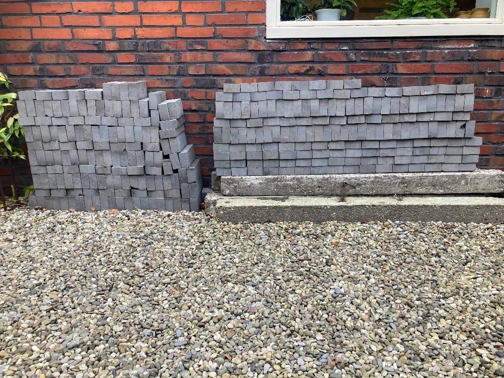 klinker (maat: waaltje), Tuin en Terras, Tegels en Klinkers, Ophalen, Gebruikt, Klinkers, Natuursteen