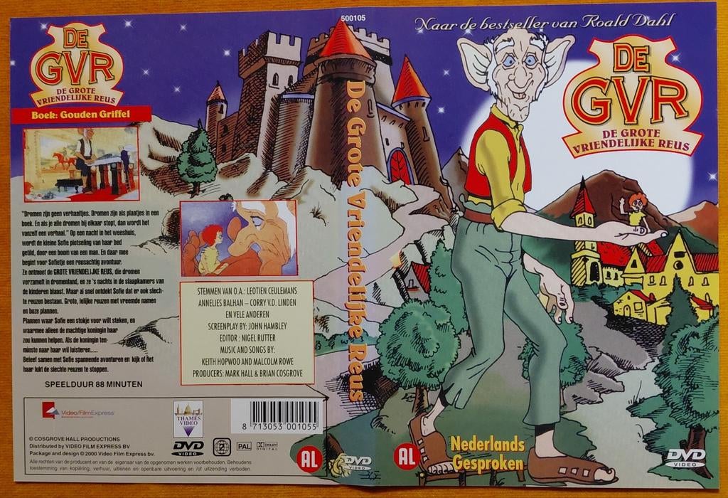 De Grote Vriendelijke Reus (De GVR) - Nederlands gesproken, Avontuur, Gebruikt, Alle leeftijden, Ophalen of Verzenden