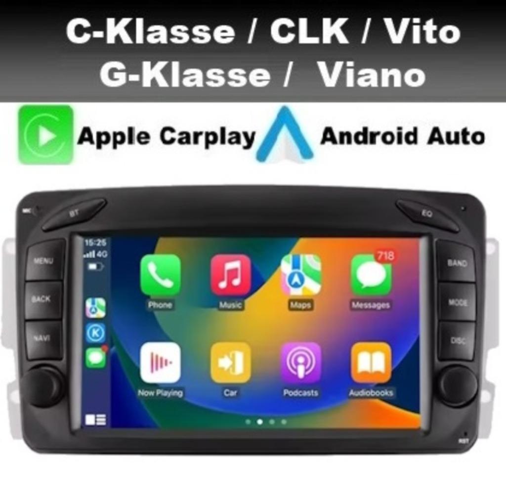 Mercedes Cklasse W203 CLK navigatie apple carplay android 14, Ophalen of Verzenden, Nieuw