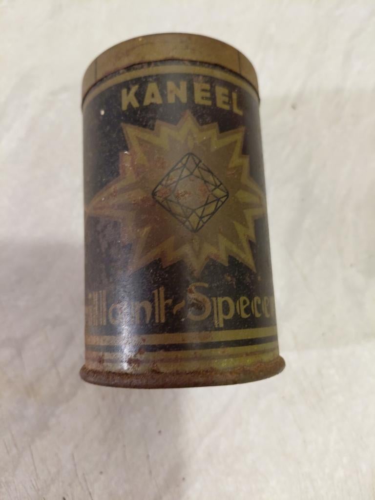 Vintage Kaneel Blik Brillant-Specerijen, Verzamelen, Blikken, Gebruikt, Overige, Ophalen of Verzenden