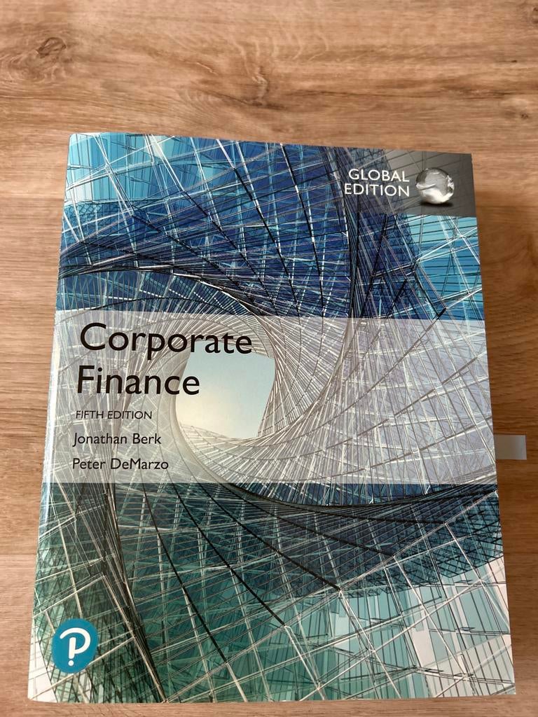 Corporate finance boek, Ophalen of Verzenden
