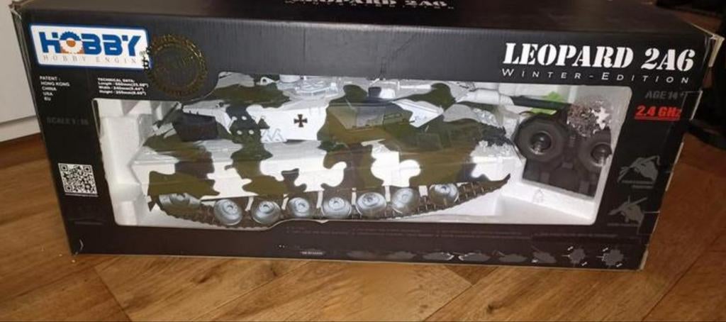 Tank RC, LEOPARD 2A6, Elektro, Ophalen of Verzenden, Zo goed als nieuw, Schaal 1:16