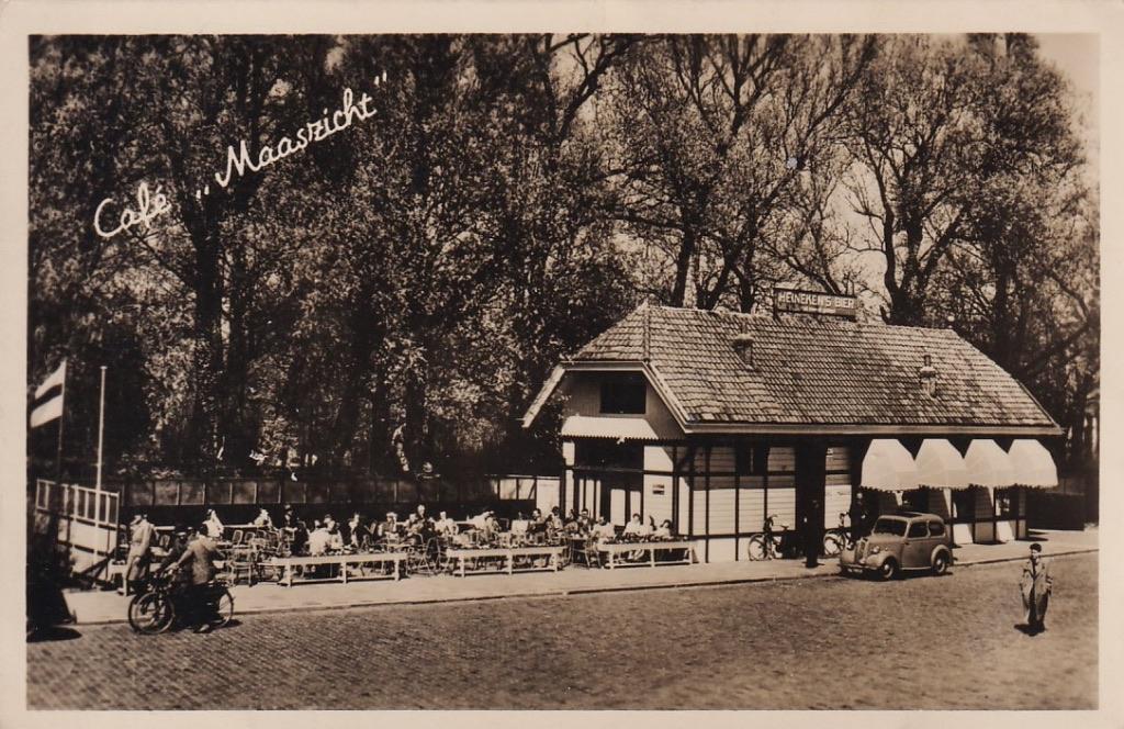 696M Rotterdam Parkkade 1, Café Maaszicht - nu De Ballentent, Ophalen of Verzenden, 1940 tot 1960, Gelopen, Zuid-Holland