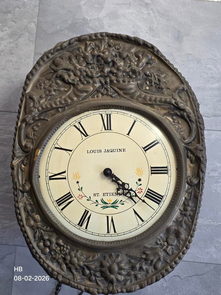 Antieke Louis Jaquine Wandklok, Antiek en Kunst, Ophalen of Verzenden