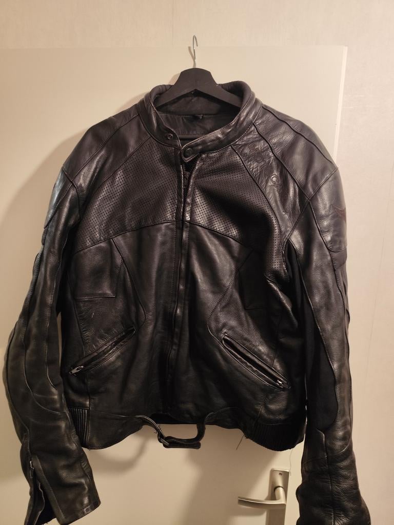 Motocat leren motorjas - Maat 62, Motoren, Overige merken, Heren, XXL, Tweedehands