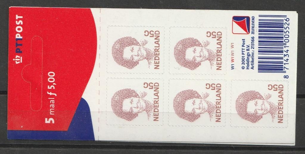 V1501b 2001 Kon. Beatrix inversie, Postzegels en Munten, Postzegels | Nederland, Ophalen of Verzenden, Na 1940, Postfris
