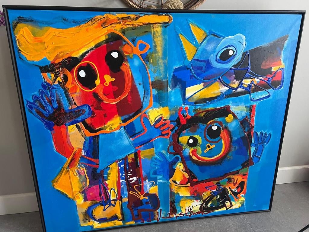Ad Verstijnen " Blauwe dag " 140x100 cm, Antiek en Kunst, Ophalen