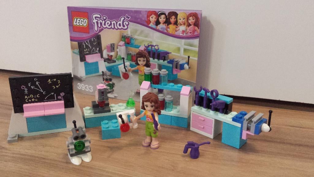 LEGO Friends Olivia's Laboratorium - 3933 Compleet+boekje!, Ophalen of Verzenden, Zo goed als nieuw, Complete set, Lego