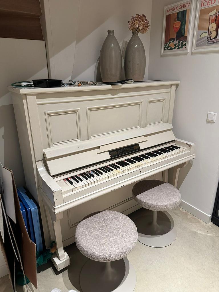 Antieke Adolf Lehmann Piano, Muziek en Instrumenten, Piano's, Ophalen, Wit
