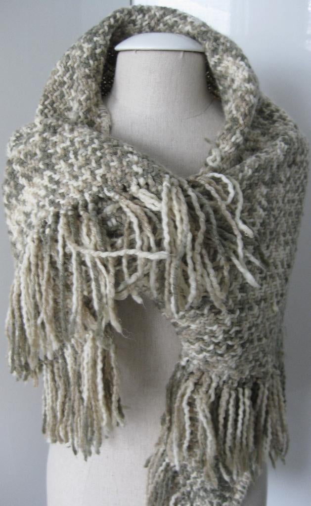 Cape / Omslagcape beige-groen gemêleerd 1 maat, Ophalen of Verzenden, Zo goed als nieuw