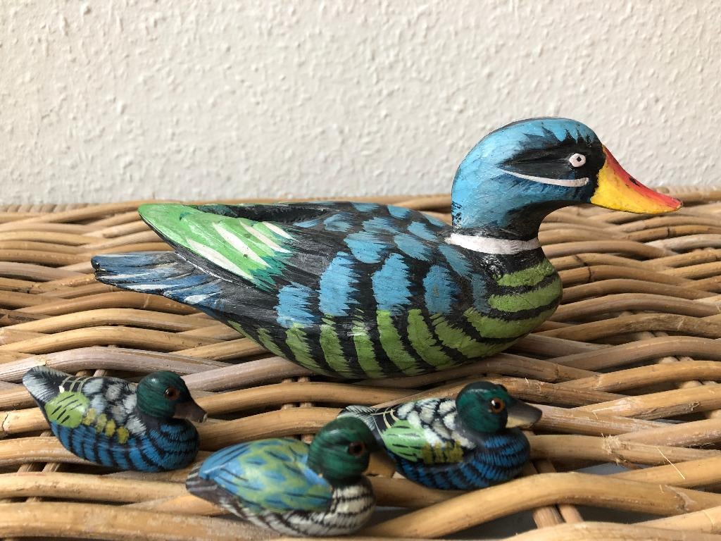 Mooie houten eenden Woondecoratie, Ophalen of Verzenden, Nieuw