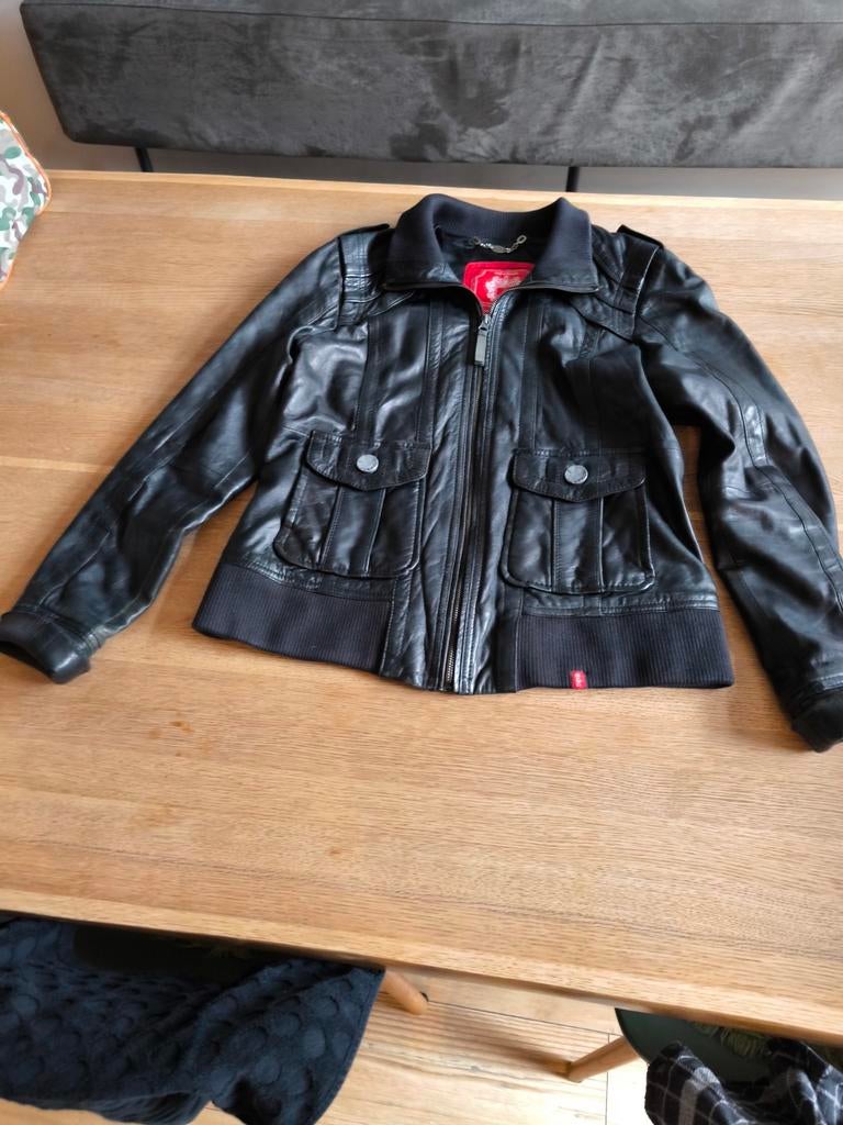 Esprit EDC maar 40 Large leren lederen jas jack, Kleding | Dames, Overige Dameskleding, Ophalen of Verzenden