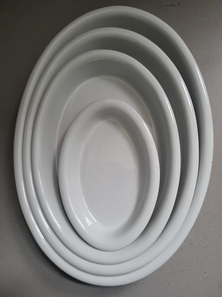 4 witte MOSA serveerschalen.Ovaal, Ophalen, Overige materialen, Overige stijlen, Schaal of Schalen